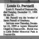 Obituary for Louis O. Parnell (Aged 62)