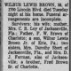 Obituary for WILBUR LEWIS BROWN (Aged 58)